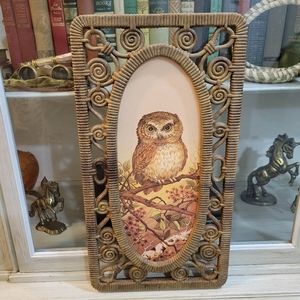 Owl Homco Vintage Wall Plaque